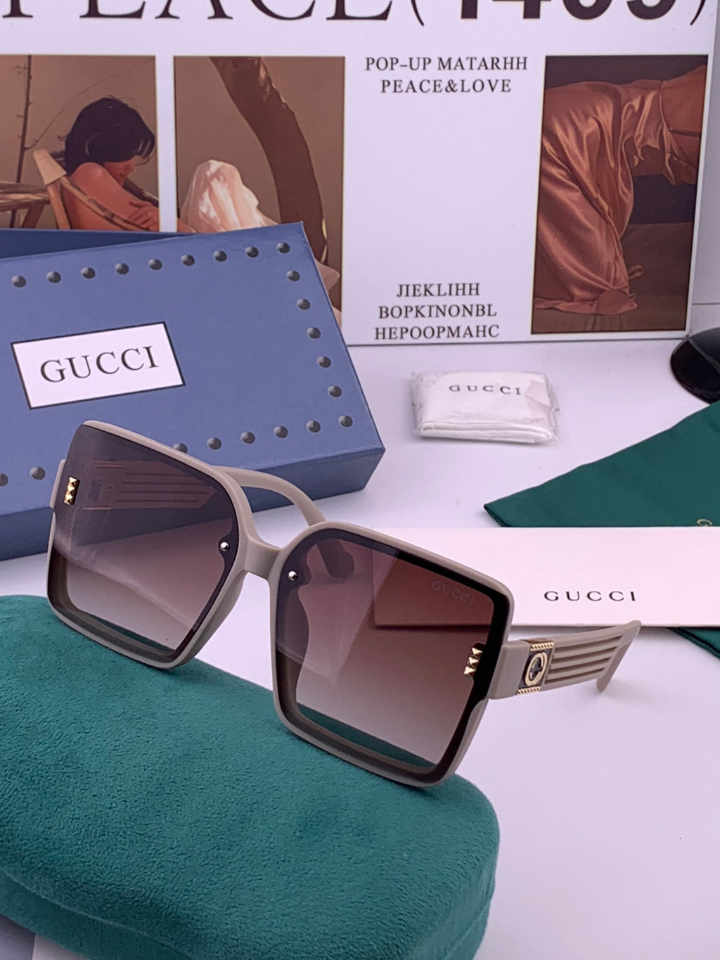 Gucci G2519 Polarized Fashion Black Lens Sunglasses for Women
