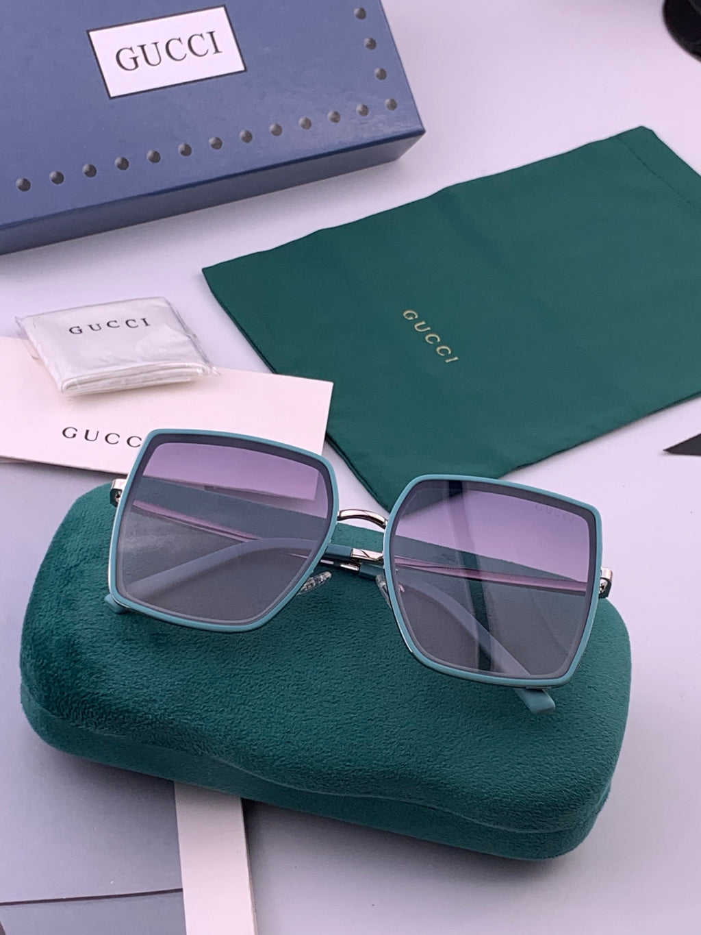 Gucci G0798 Polarized Square Black Lens Sunglasses for Women - 431431 - detail image 7