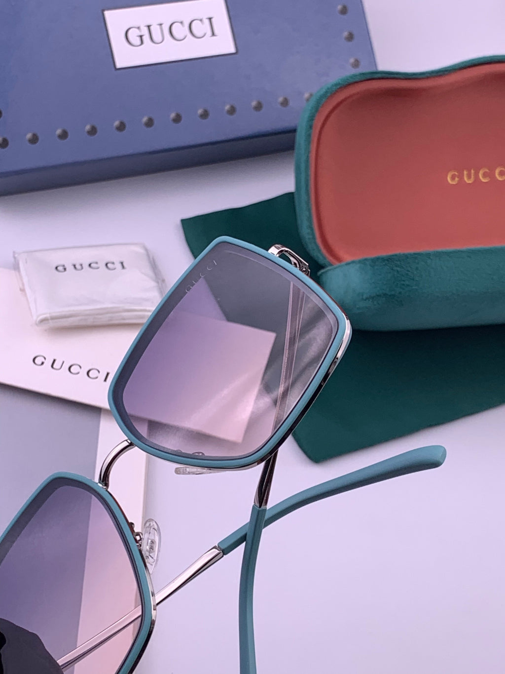 Gucci G0798 Polarized Square Black Lens Sunglasses for Women - 431431 - detail image 3