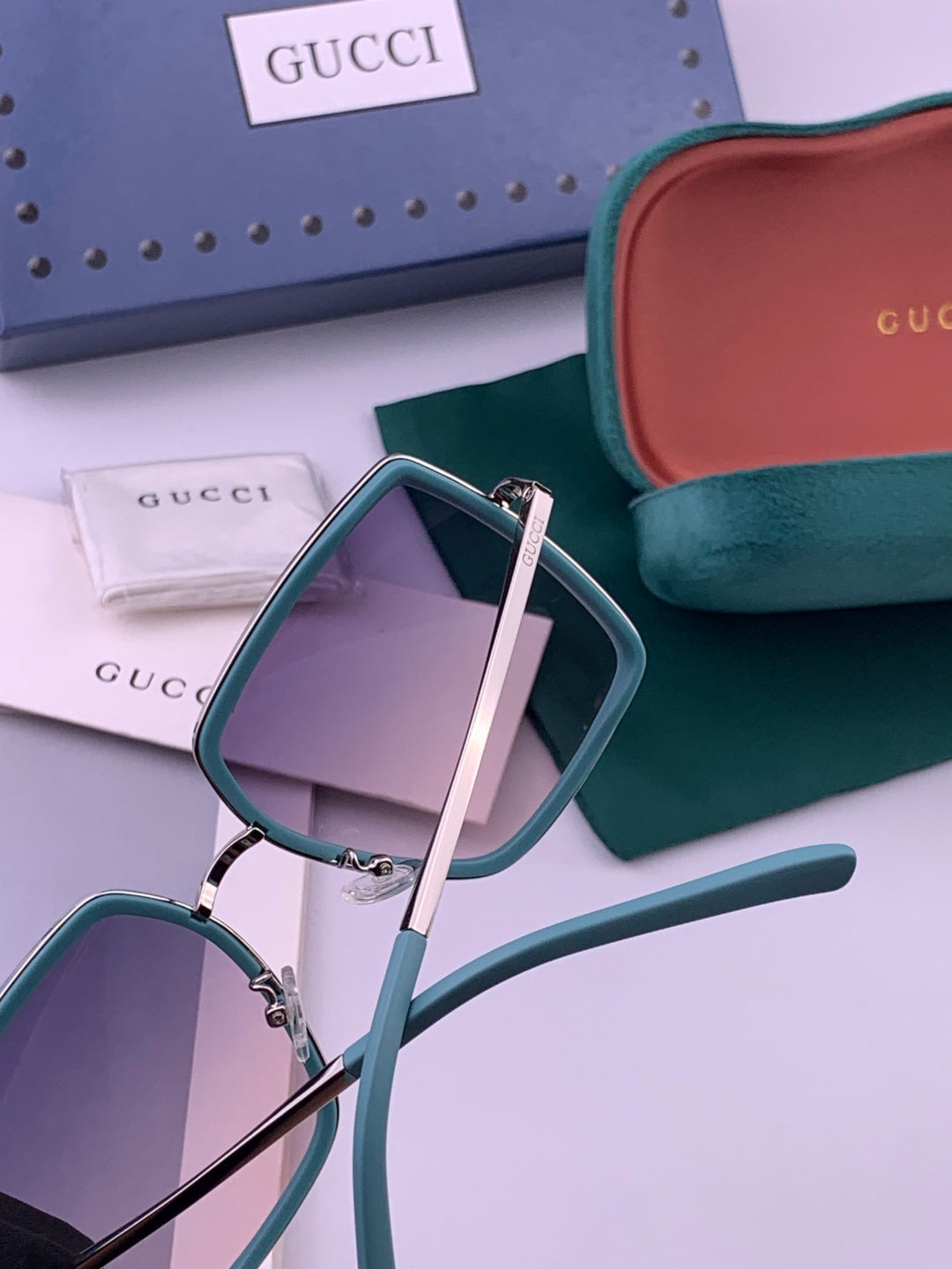 Gucci G0798 Polarized Square Black Lens Sunglasses for Women - 431431 - detail image 5