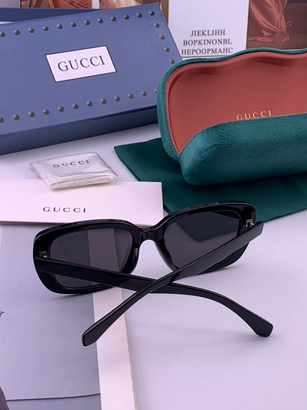 Gucci G5906 Polarized Square Black Lens Sunglasses for Men & Women - 431434 - detail image 5