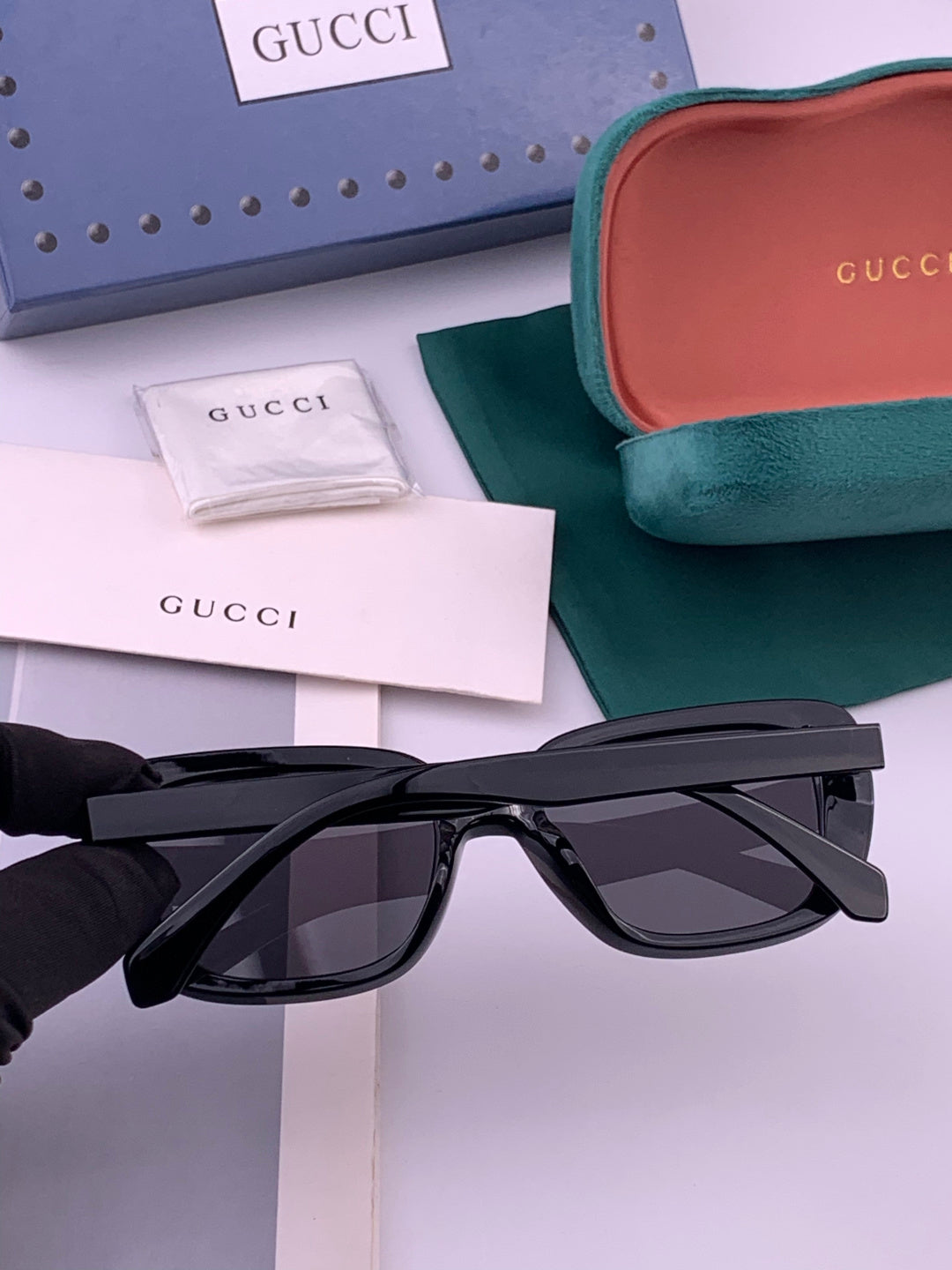 Gucci G5906 Polarized Square Black Lens Sunglasses for Men & Women - 431434 - detail image 7