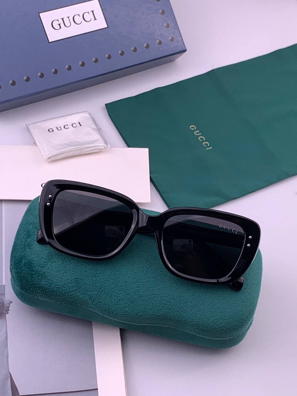 Gucci G5906 Polarized Square Black Lens Sunglasses for Men & Women - 431434 - detail image 6