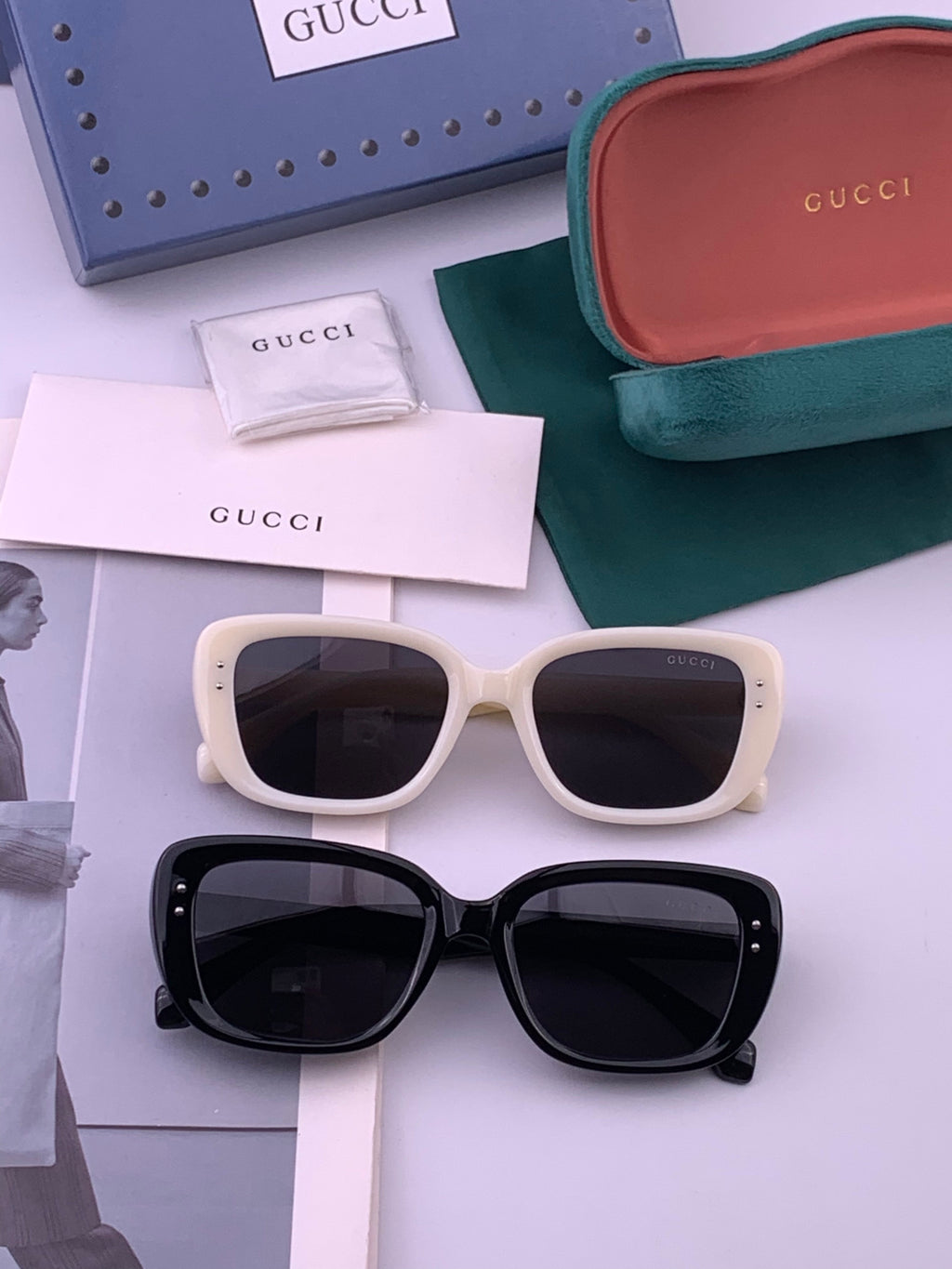 Gucci G5906 Polarized Square Black Lens Sunglasses for Men & Women - detail image 7