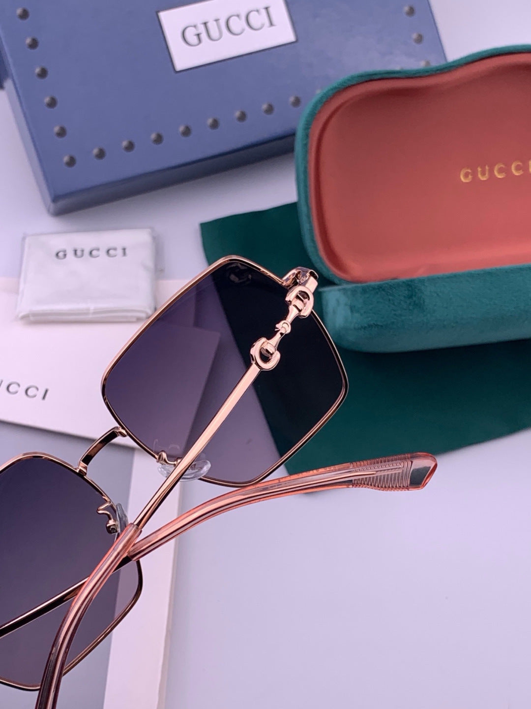 Gucci G5225 Square Brown Lens Sunglasses for Men & Women - 431440 - detail image 4