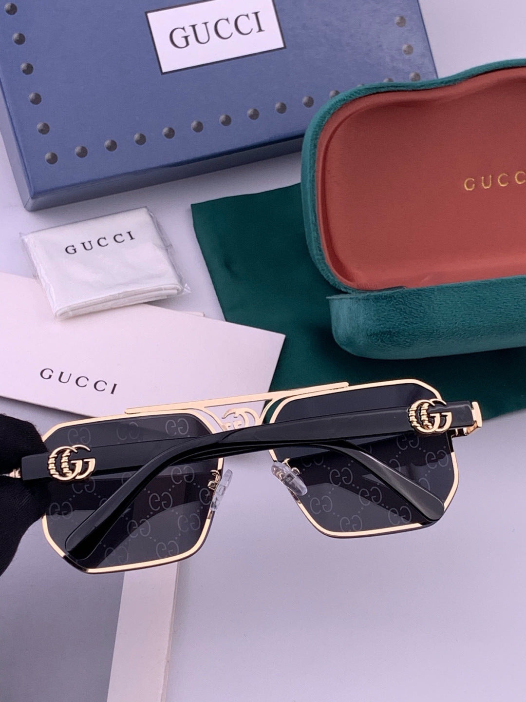 Gucci G21746 Aviator Black Lens Sunglasses for Men & Women - 431407 - detail image 5