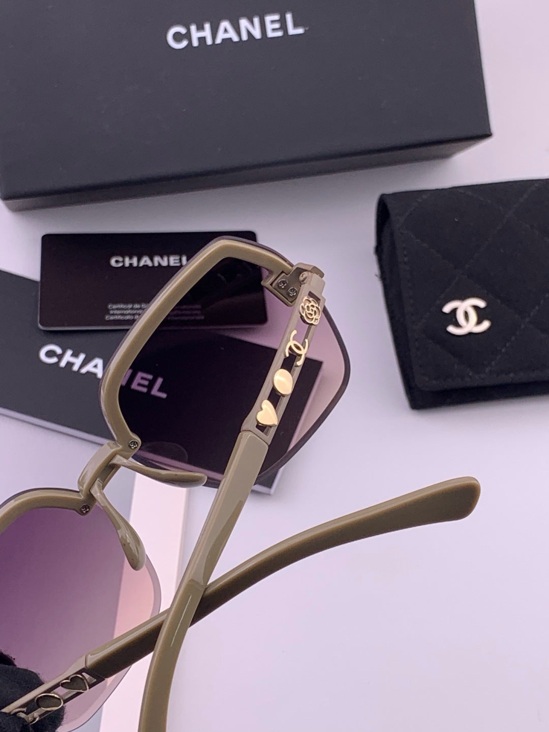 Chanel CH67000 Fashion Purple Lens Sunglasses for Men & Women - detail image 5