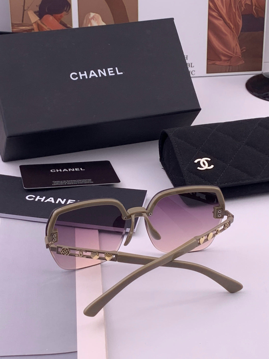 Chanel CH67000 Fashion Purple Lens Sunglasses for Men & Women - detail image 6