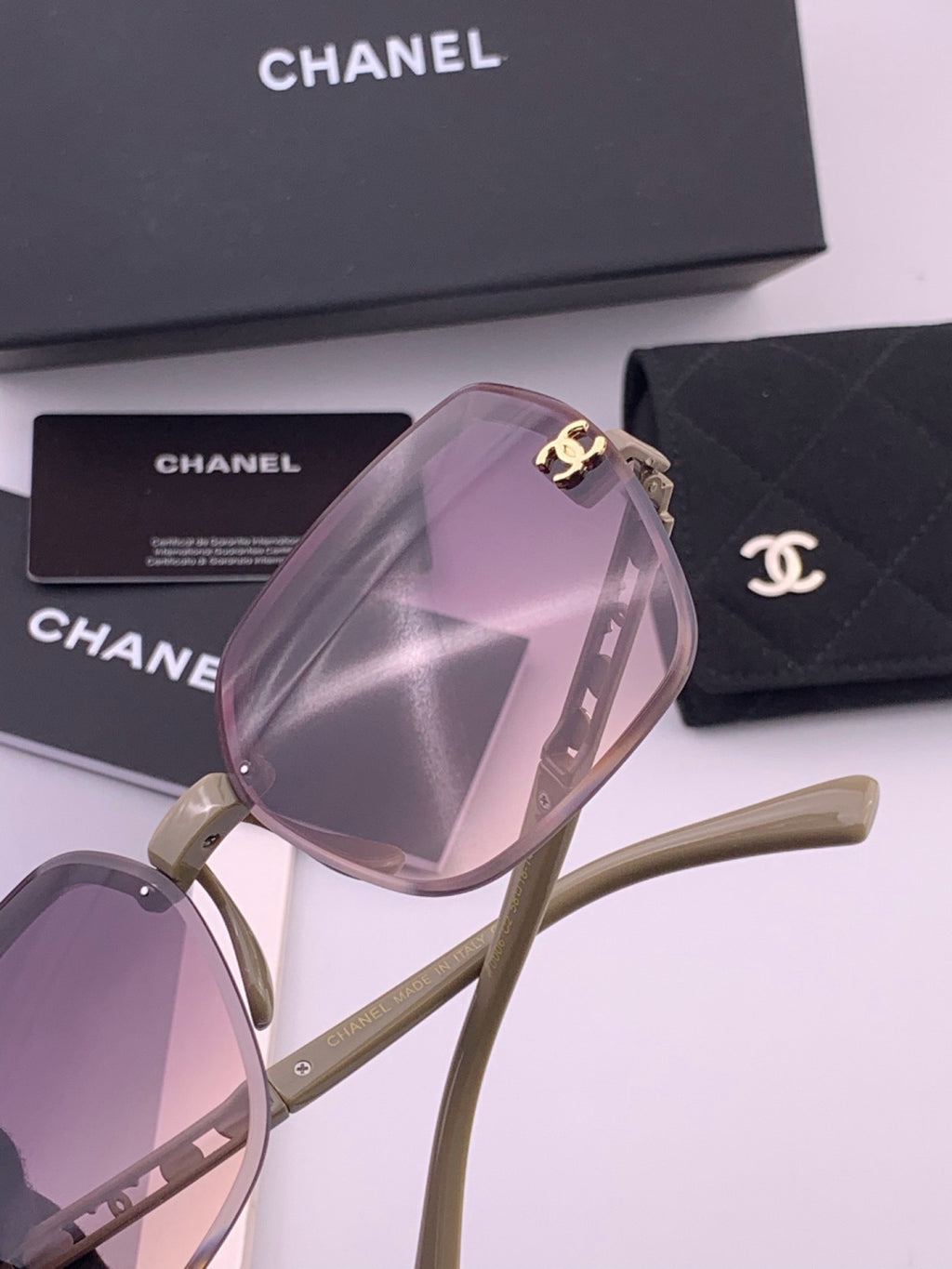 Chanel CH67000 Fashion Purple Lens Sunglasses for Men & Women - detail image 7