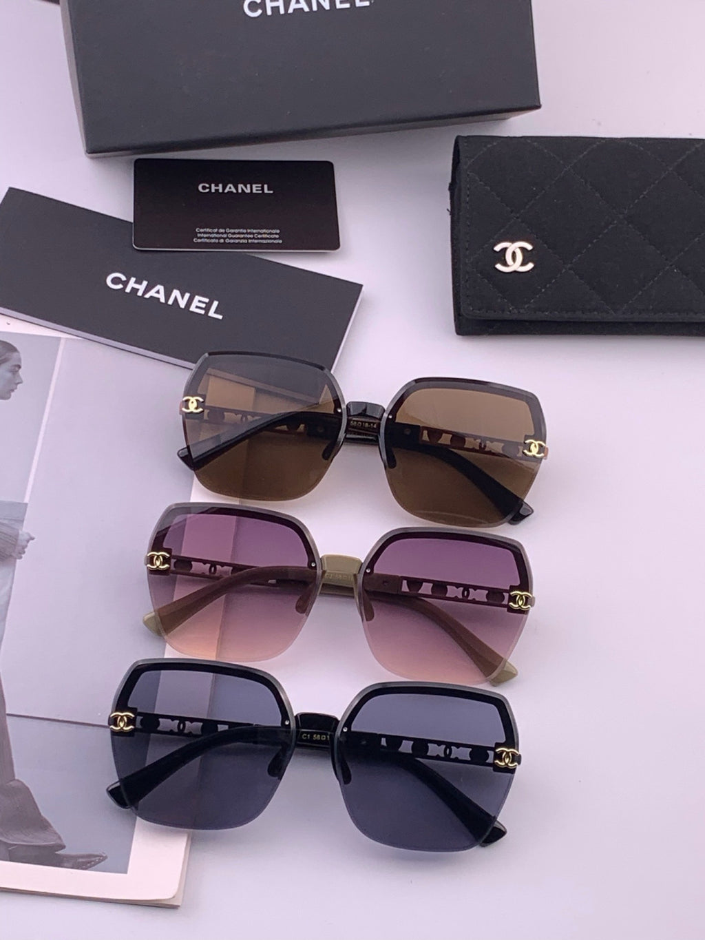 Chanel CH67000 Fashion Black Lens Sunglasses for Men & Women - 431604 - detail image 9