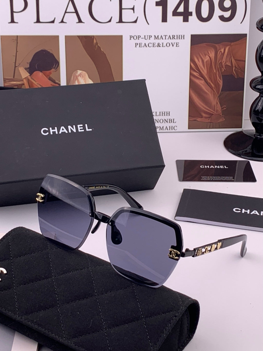 Chanel CH67000 Fashion Black Lens Sunglasses for Men & Women - 431604 - detail image 2