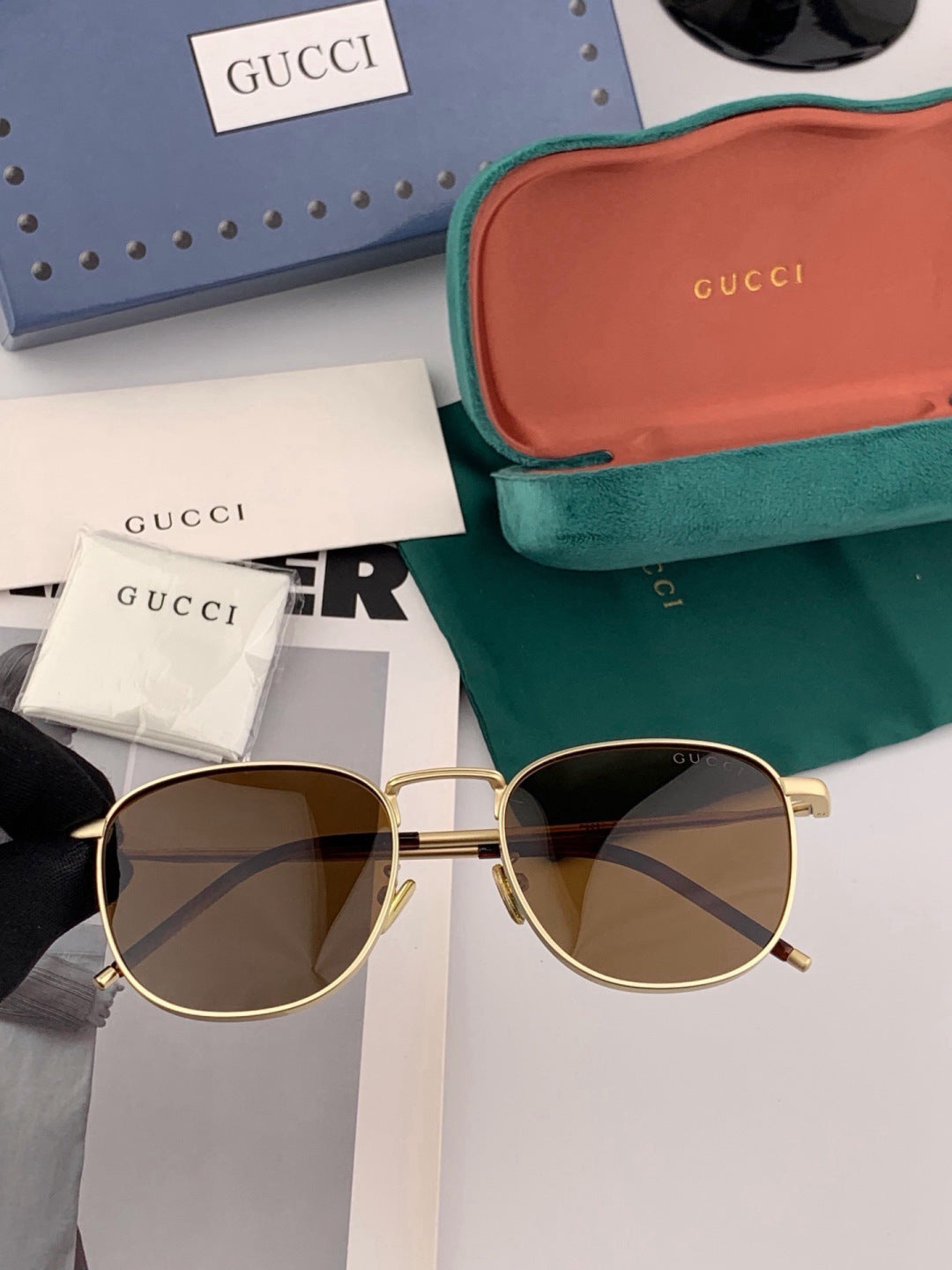 Gucci 7805 Polarized Aviator Black Lens Sunglasses for Men & Women - 431409 - detail image 2