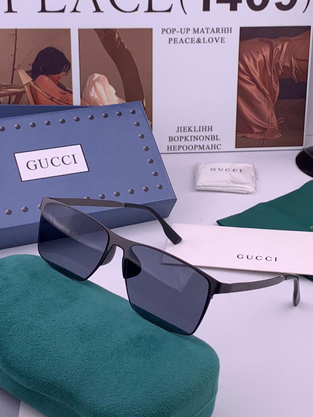 Gucci G6225 Polarized Aviator Gold Lens Sunglasses for Men - 431410 - detail image 2