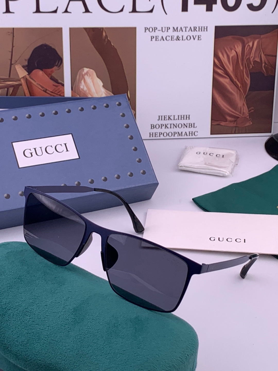 Gucci G6225 Polarized Aviator Gold Lens Sunglasses for Men - 431411 - detail image 2
