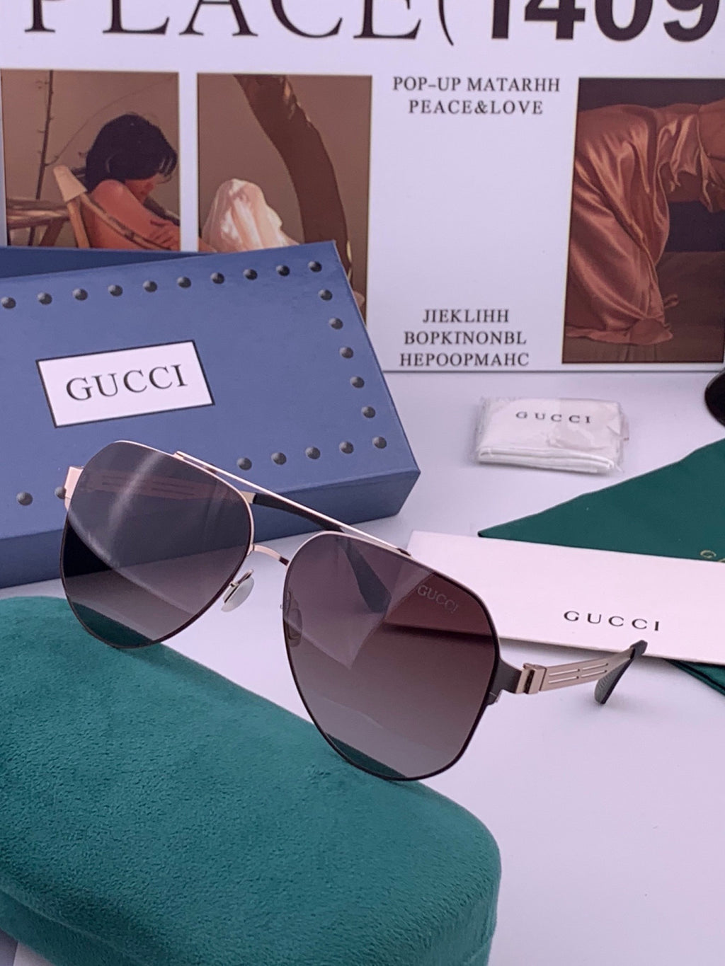 Gucci G5809 Polarized Fashion Gold Lens Sunglasses for Men & Women - 431415 - detail image 2