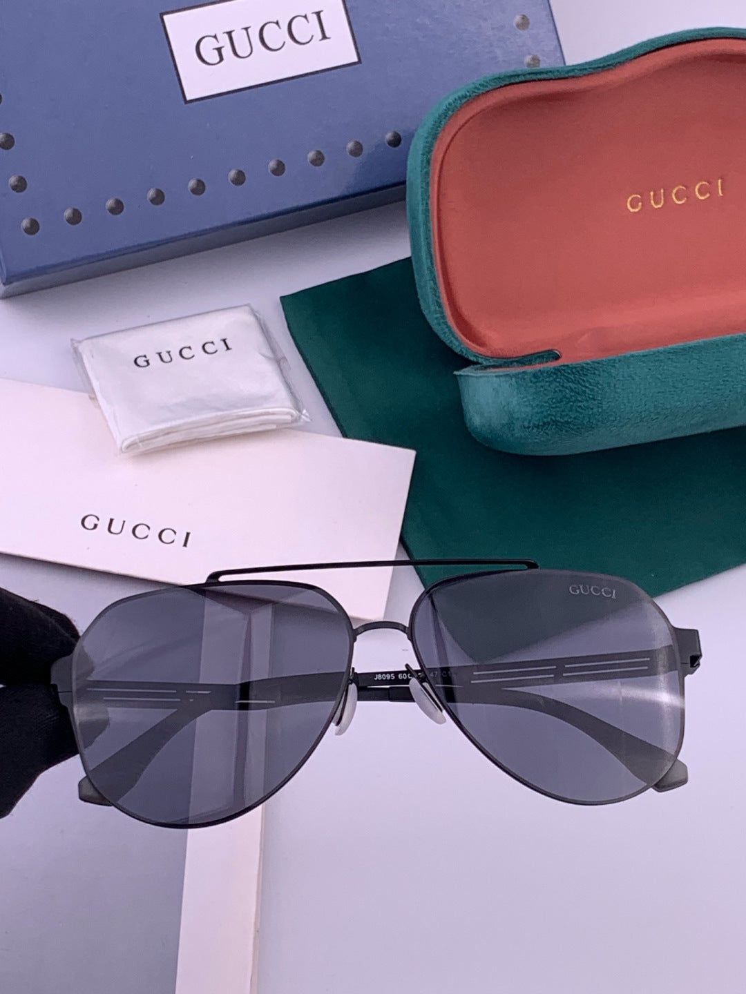 Gucci G5809 Polarized Fashion Gold Lens Sunglasses for Men & Women - 431416
