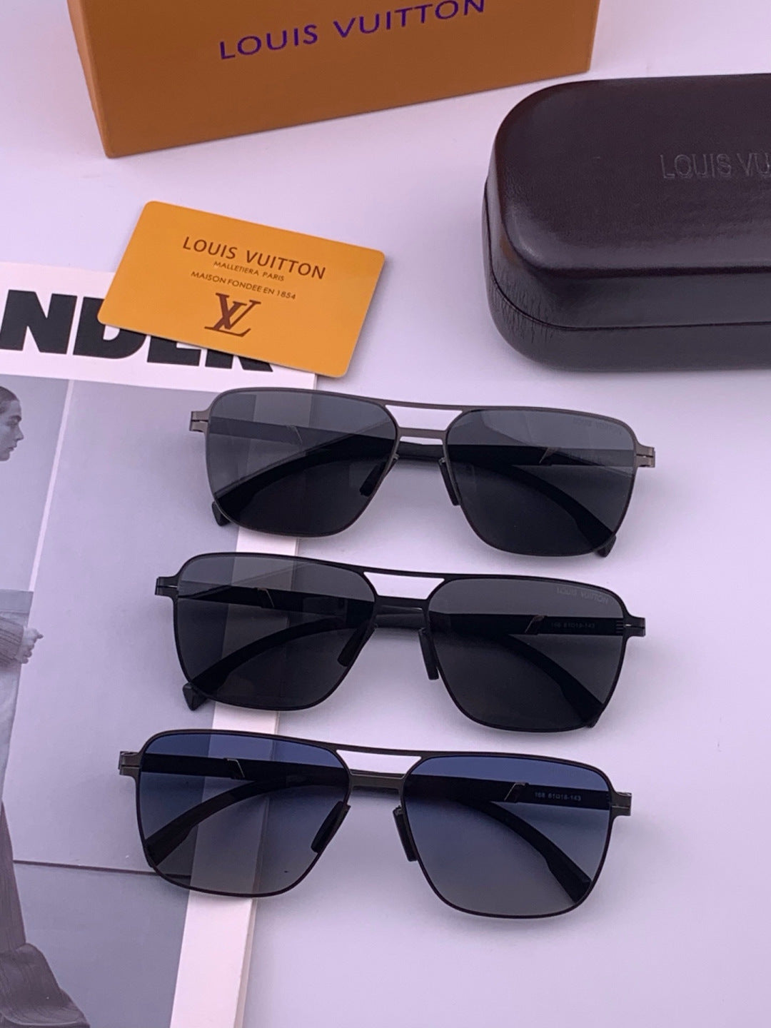 Louis Vuitton L816 Fashion Gold Lens Sunglasses for Men & Women - 431264 - detail image 7