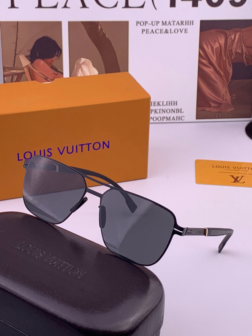Louis Vuitton L816 Fashion Gold Lens Sunglasses for Men & Women - 431266 - detail image 2