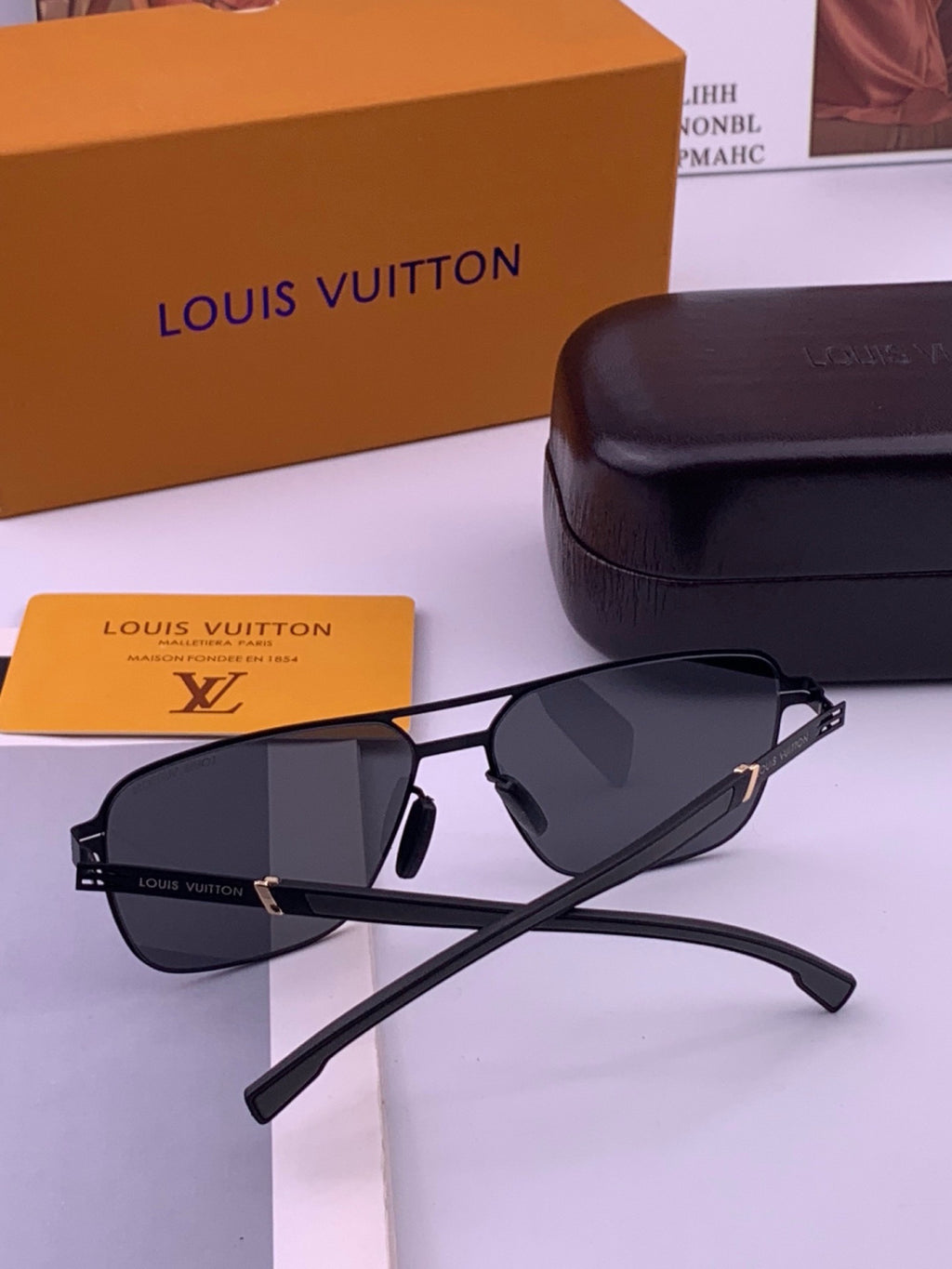 Louis Vuitton L816 Fashion Gold Lens Sunglasses for Men & Women - 431266 - detail image 6