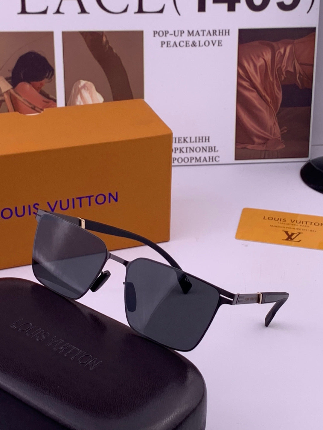 Louis Vuitton L516 Fashion Gold Lens Sunglasses for Men & Women - 431271 - detail image 2