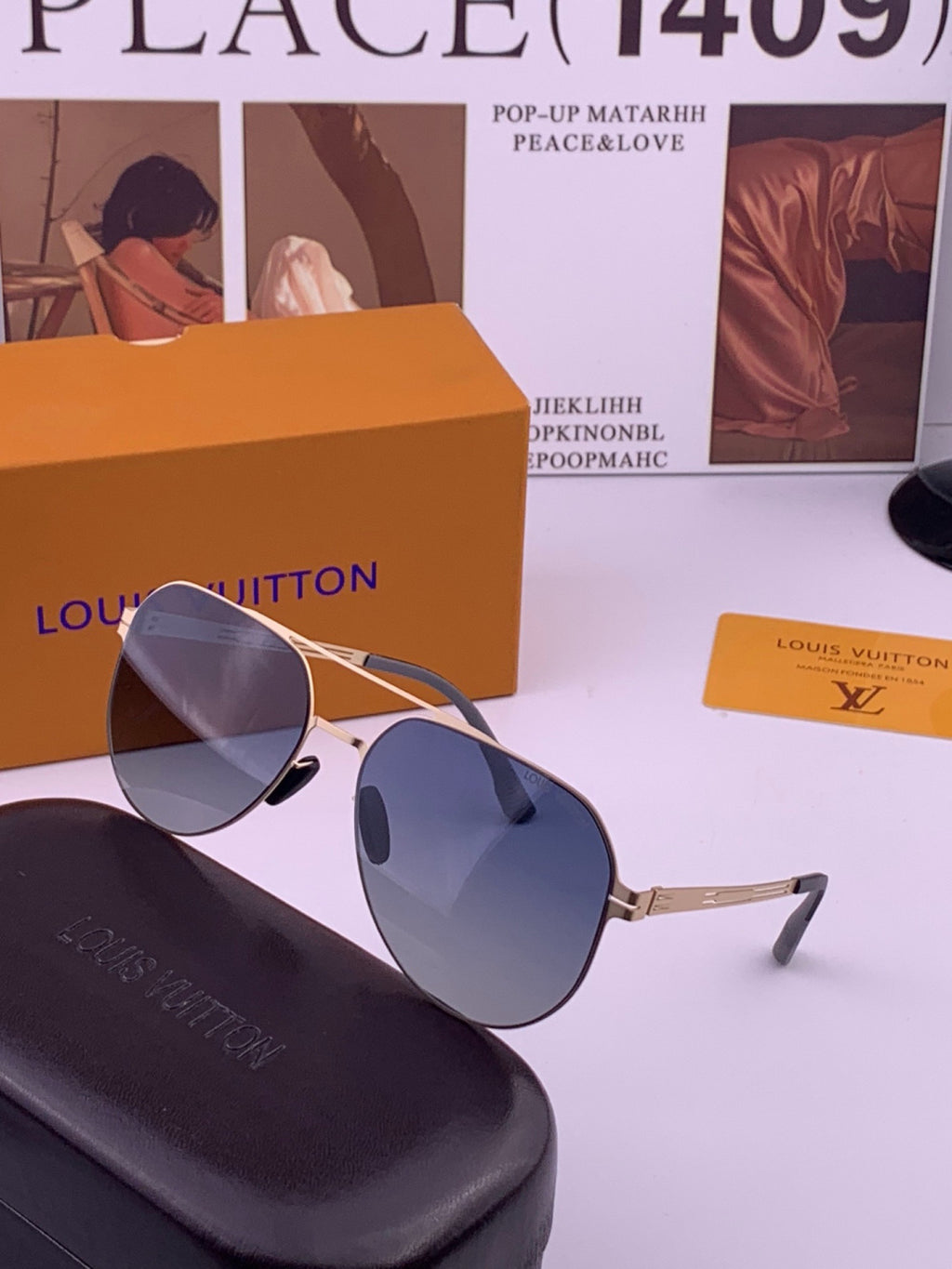 Louis Vuitton L39 Fashion Gold Lens Sunglasses for Men & Women - 431273 - detail image 2