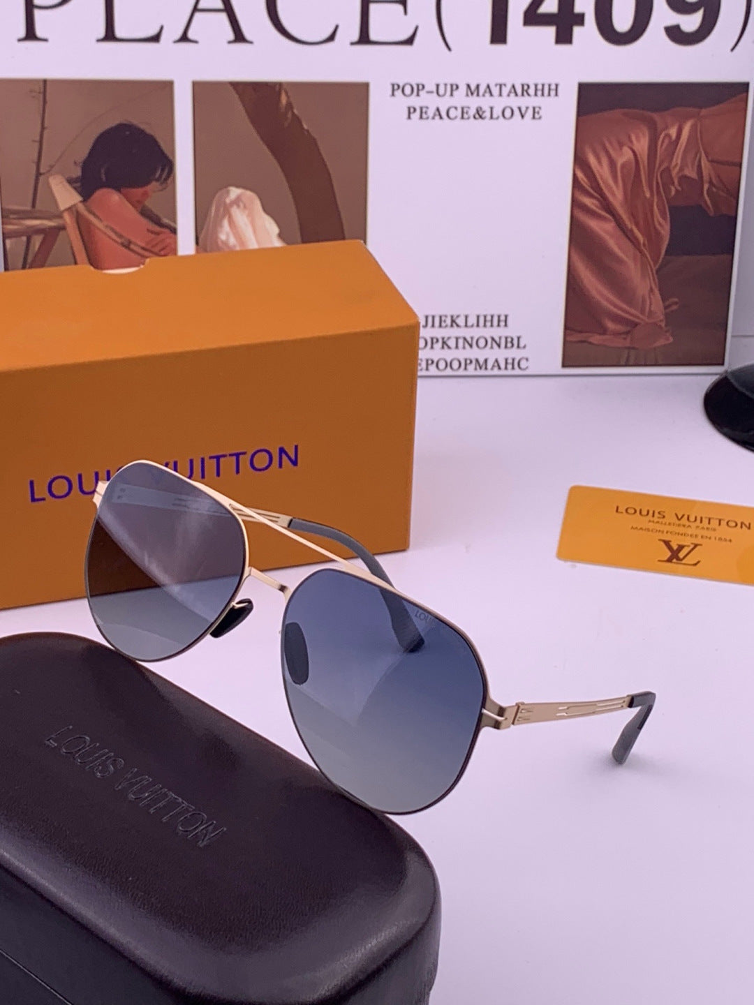 Louis Vuitton L39 Fashion Gold Lens Sunglasses for Men & Women - 431273 - detail image 2