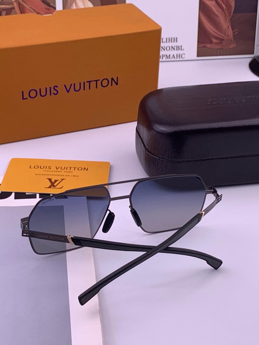 Louis Vuitton L313 Fashion Gold Lens Sunglasses for Men & Women - 431282 - detail image 5