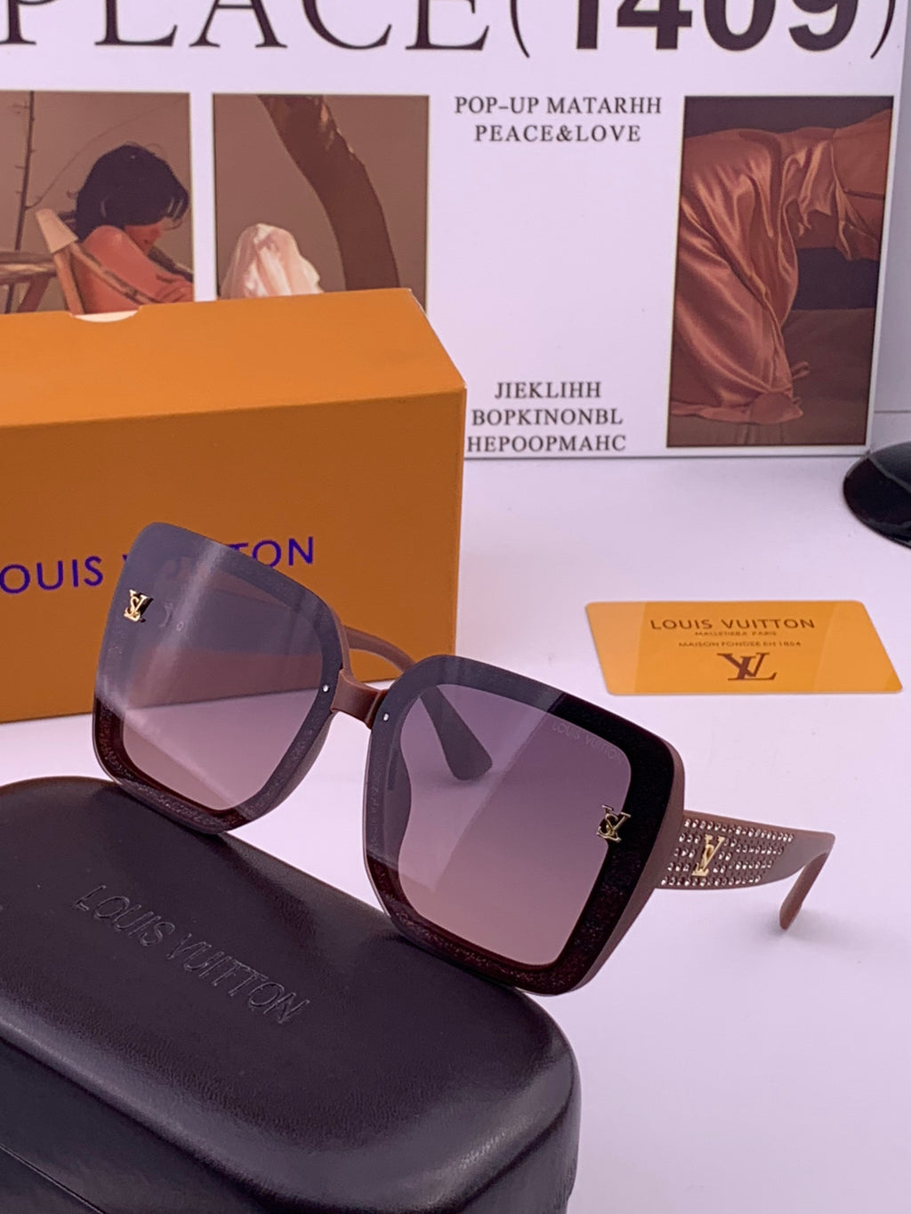 Louis Vuitton L2990 Square Black Lens Sunglasses for Men & Women - 431191
