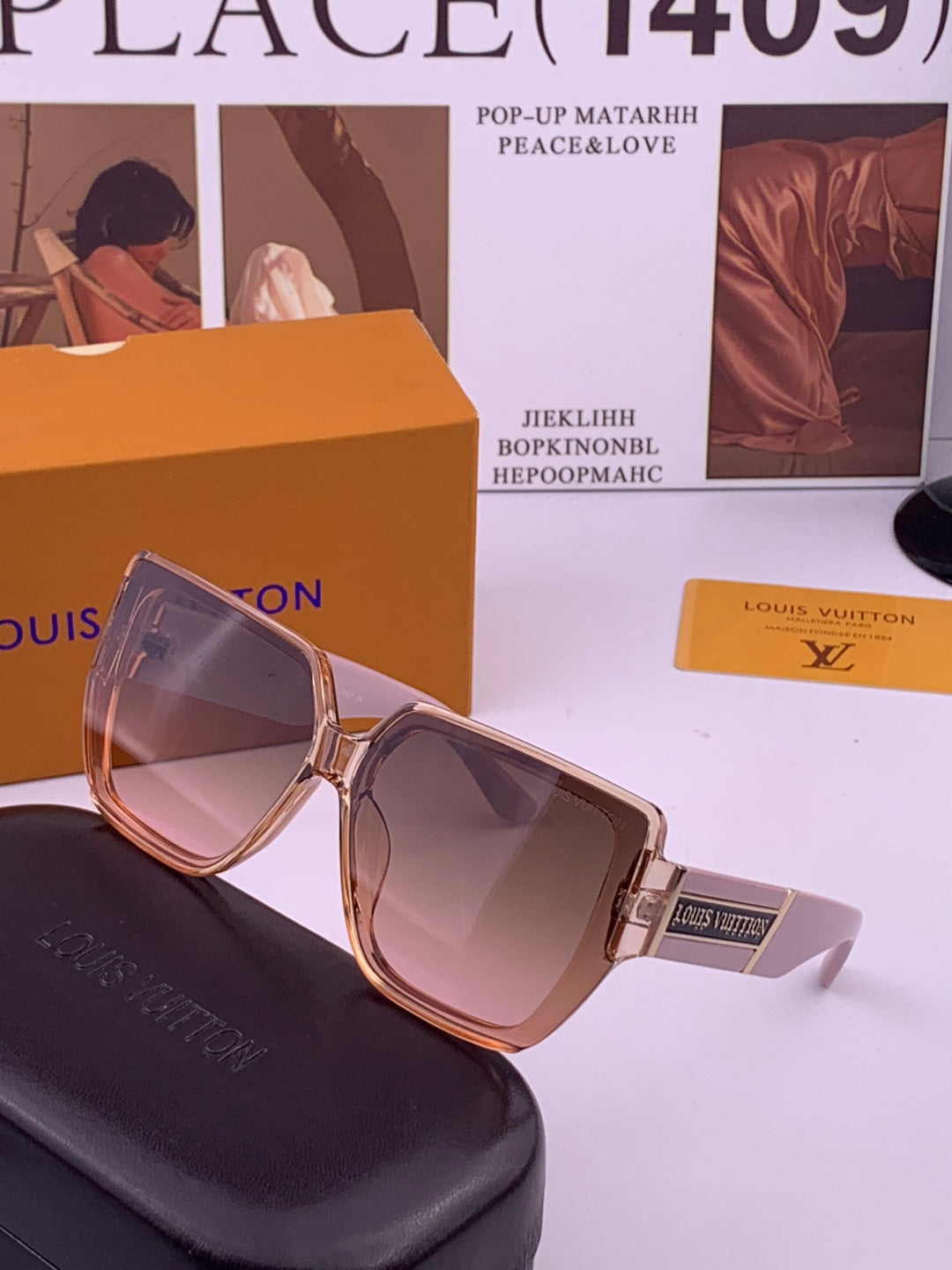 Louis Vuitton L4231 Square Brown Lens Sunglasses for Men & Women - 431192 - detail image 2