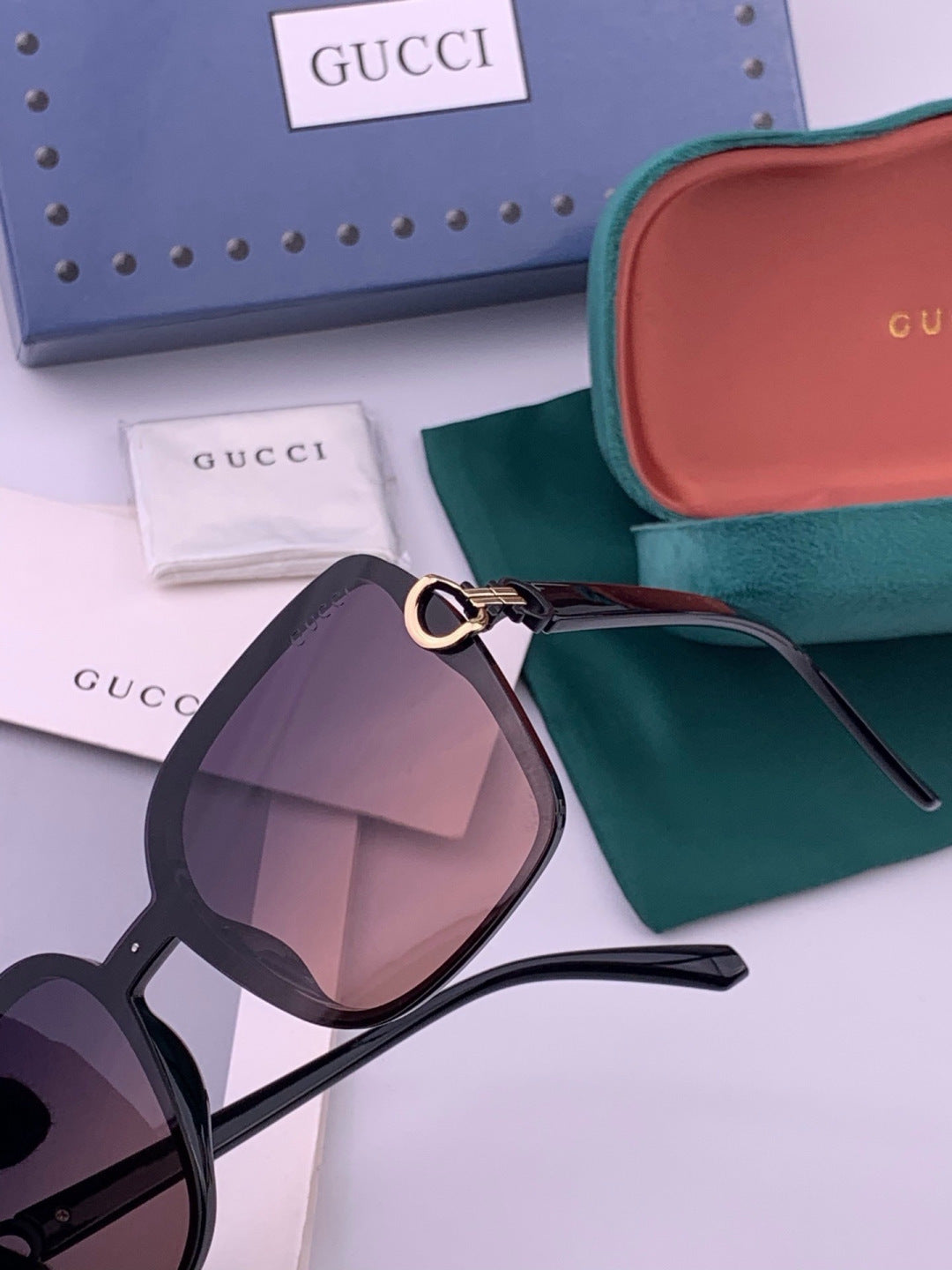 Gucci G9223 Polarized Square Brown Lens Sunglasses for Men & Women - 431362 - detail image 7