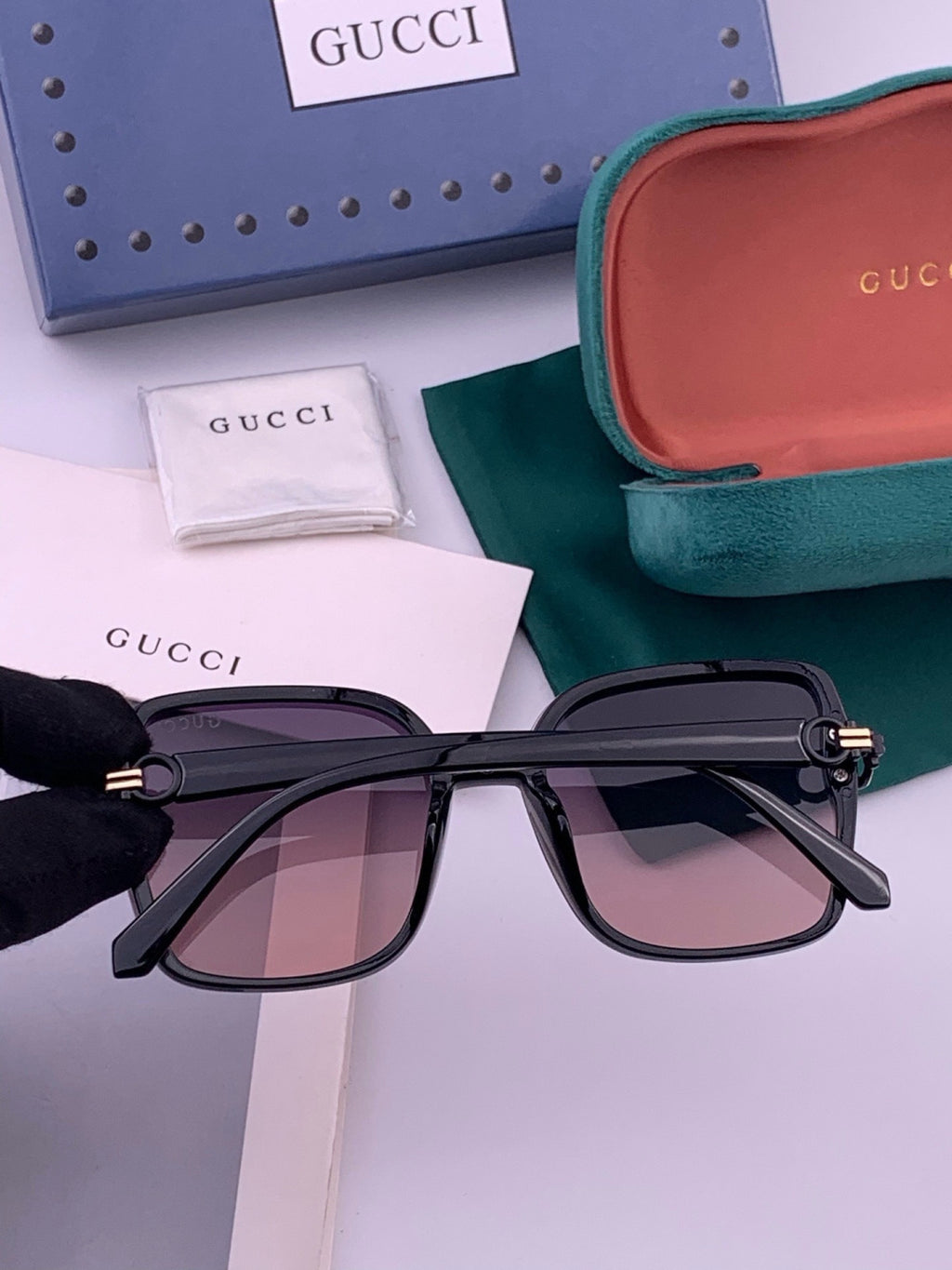 Gucci G9223 Polarized Square Brown Lens Sunglasses for Men & Women - 431362 - detail image 5