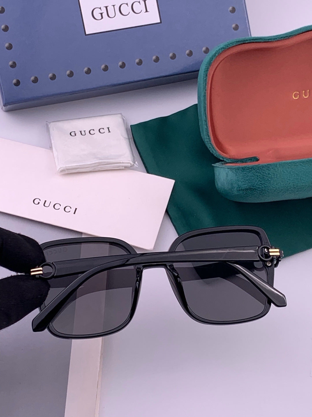 Gucci G9223 Polarized Square Black Lens Sunglasses for Men & Women - 431363 - detail image 2