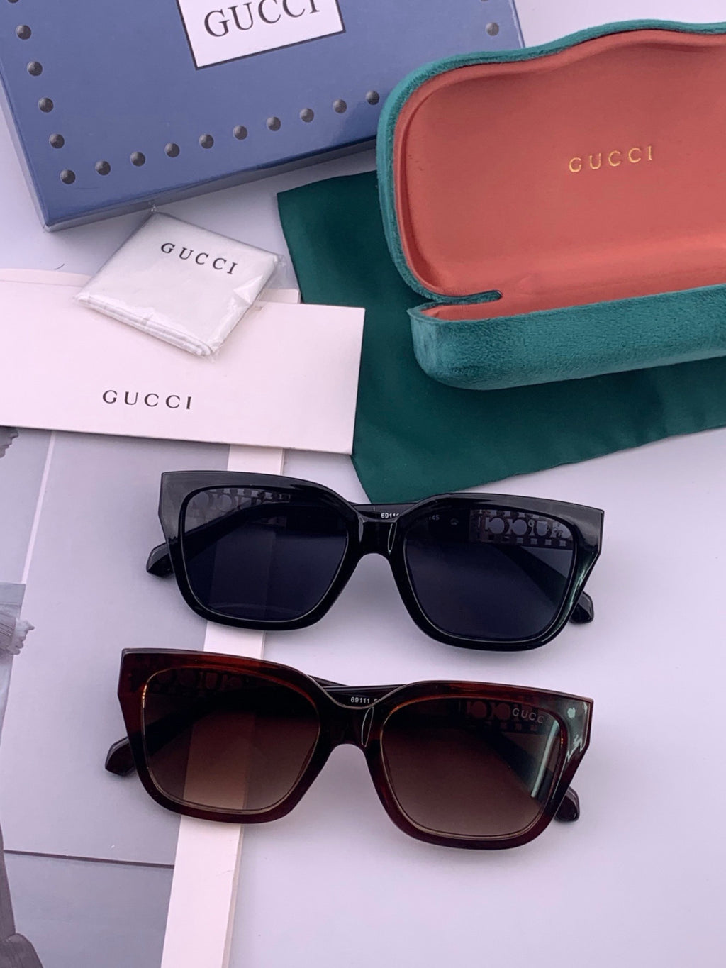 Gucci G16911 Square Gold Lens Sunglasses for Men & Women - 431357 - detail image 5