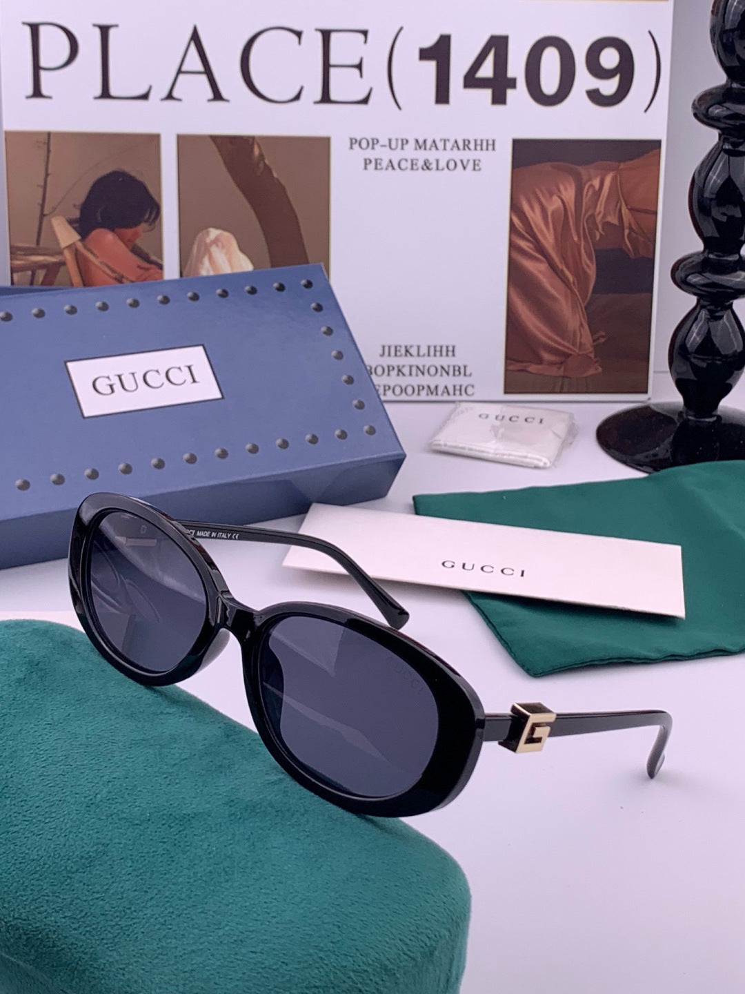 Gucci G35805 Square Black Lens Sunglasses for Men & Women - 431358 - detail image 3