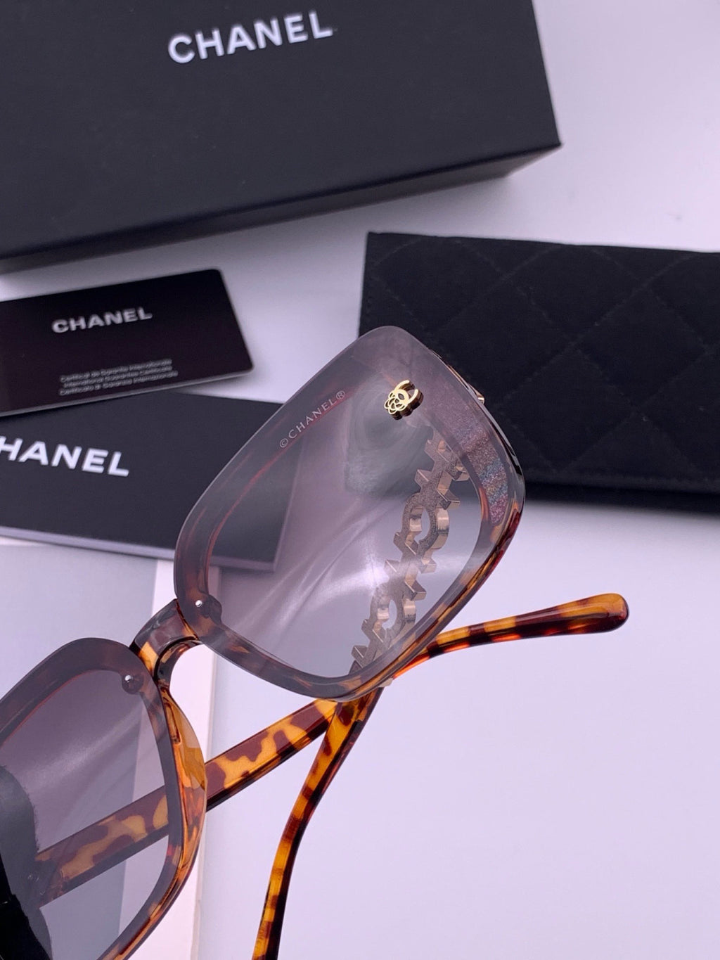 Chanel CH6991 Polarized Round Black Lens Sunglasses for Women - 431584 - detail image 5
