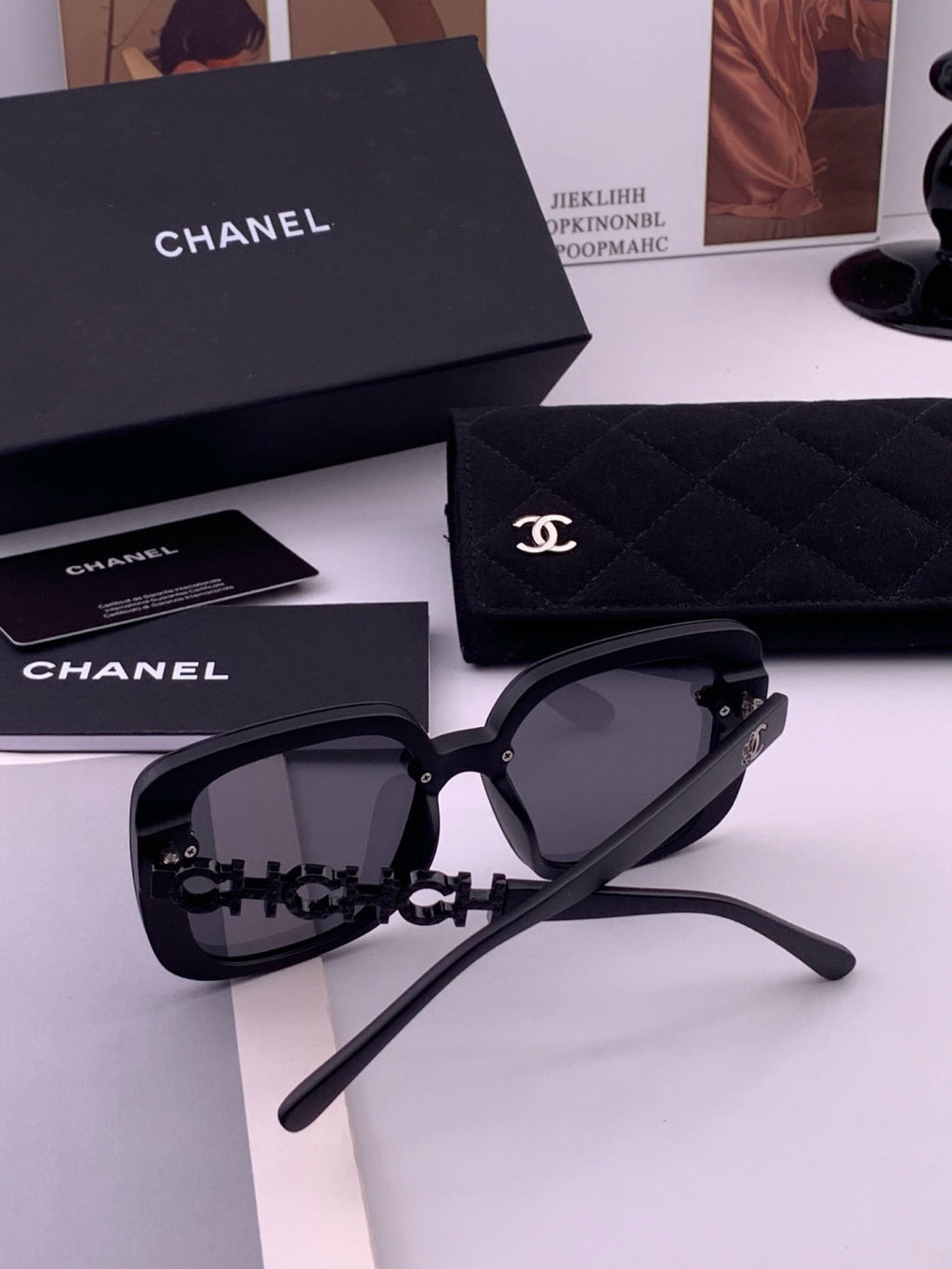 Chanel CH6991 Polarized Round Black Lens Sunglasses for Women - 431585 - detail image 6