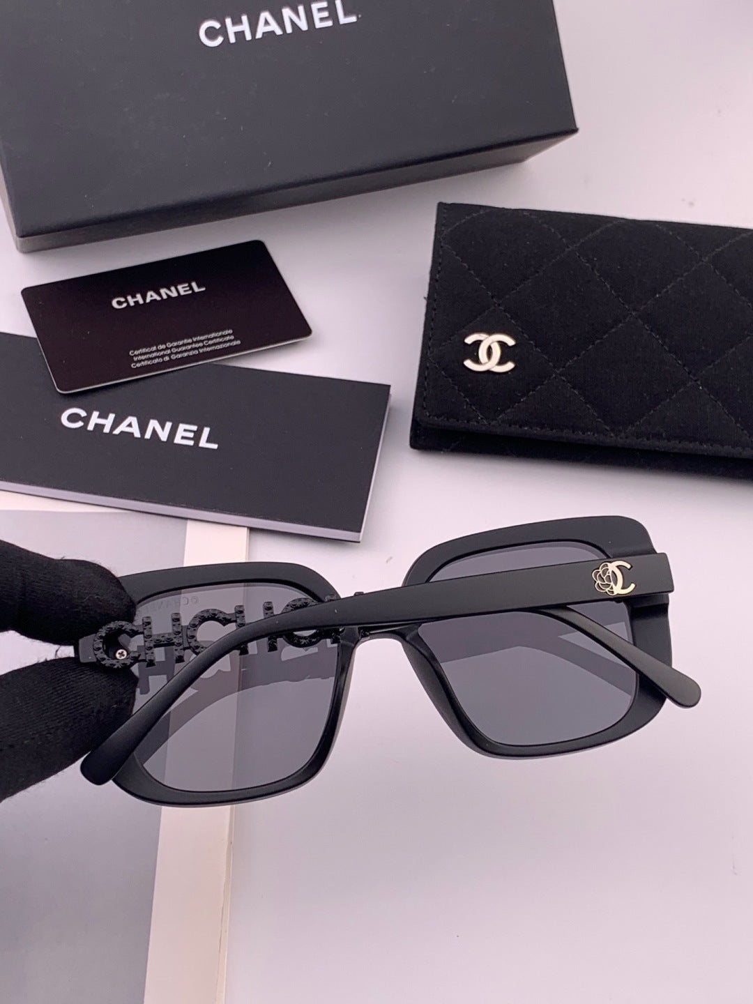 Chanel CH6991 Polarized Round Black Lens Sunglasses for Women - 431585 - detail image 4