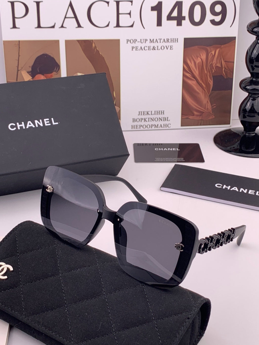 Chanel CH6991 Polarized Round Black Lens Sunglasses for Women - 431585 - detail image 2