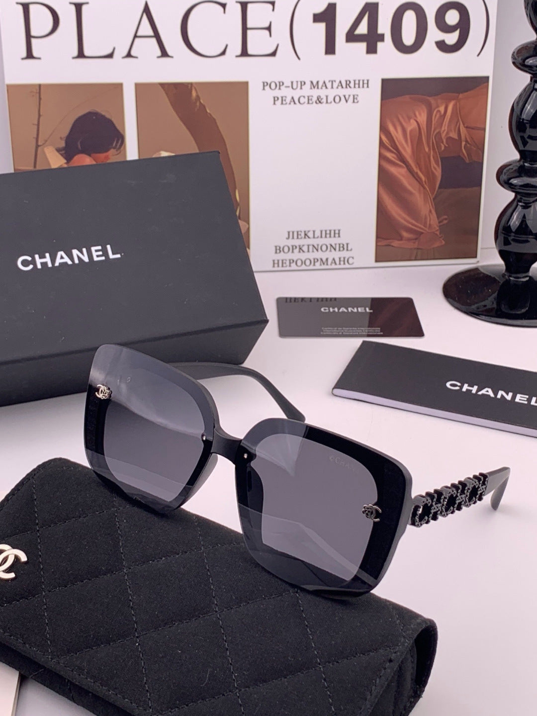 Chanel CH6991 Polarized Round Black Lens Sunglasses for Women - 431585 - detail image 2