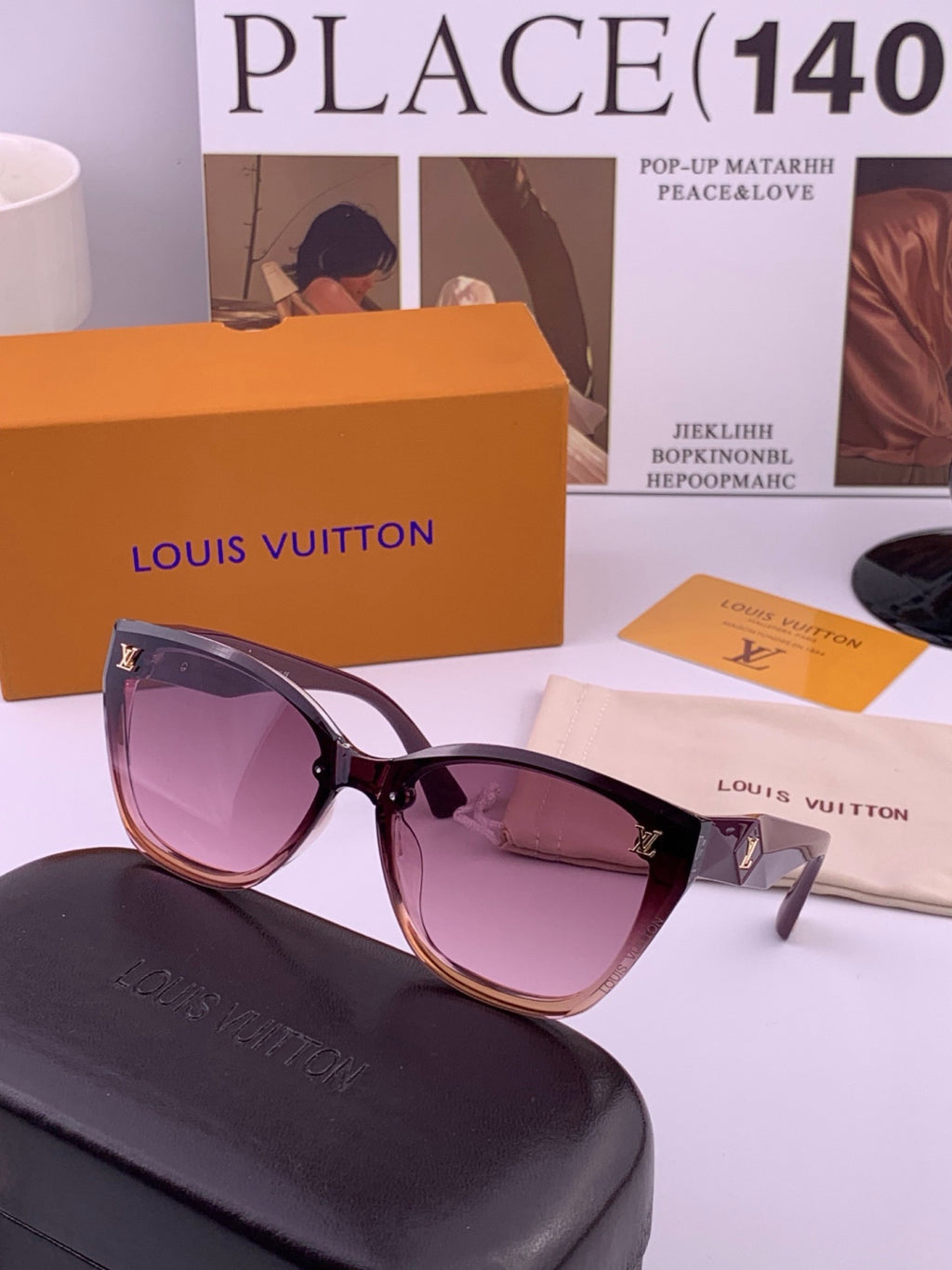 Louis Vuitton Fashion Gold Lens Sunglasses for Men & Women - 431190 - detail image 4