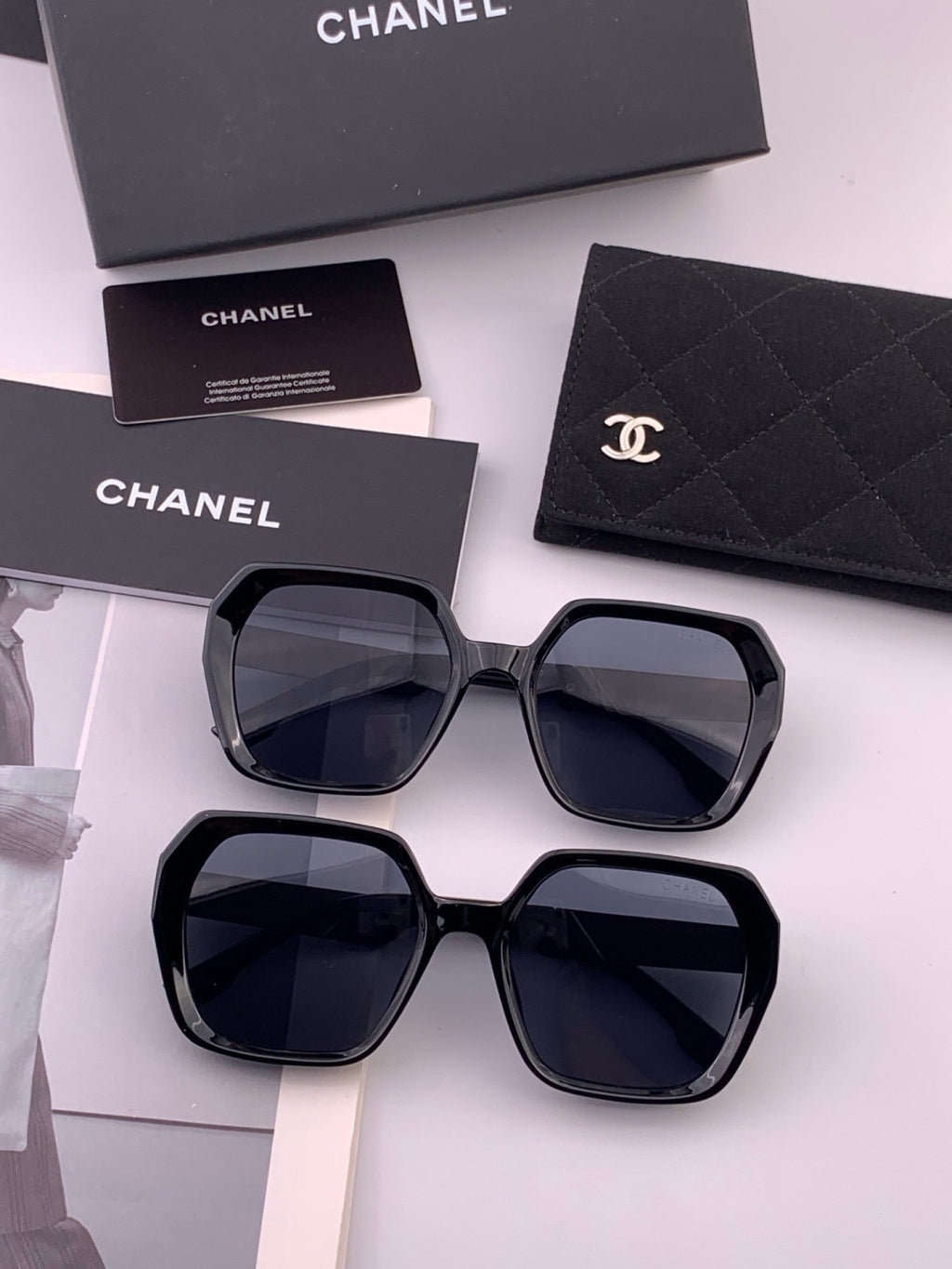 Chanel CH84022 Oversized Gold Lens Sunglasses for Men & Women - 431589 - detail image 6