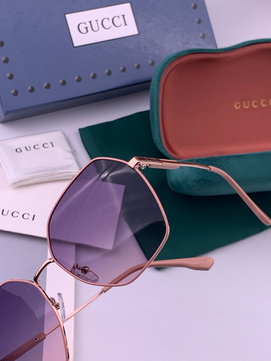 Gucci G9822 Polarized Oversized Brown Lens Sunglasses for Men & Women - 431344 - detail image 3