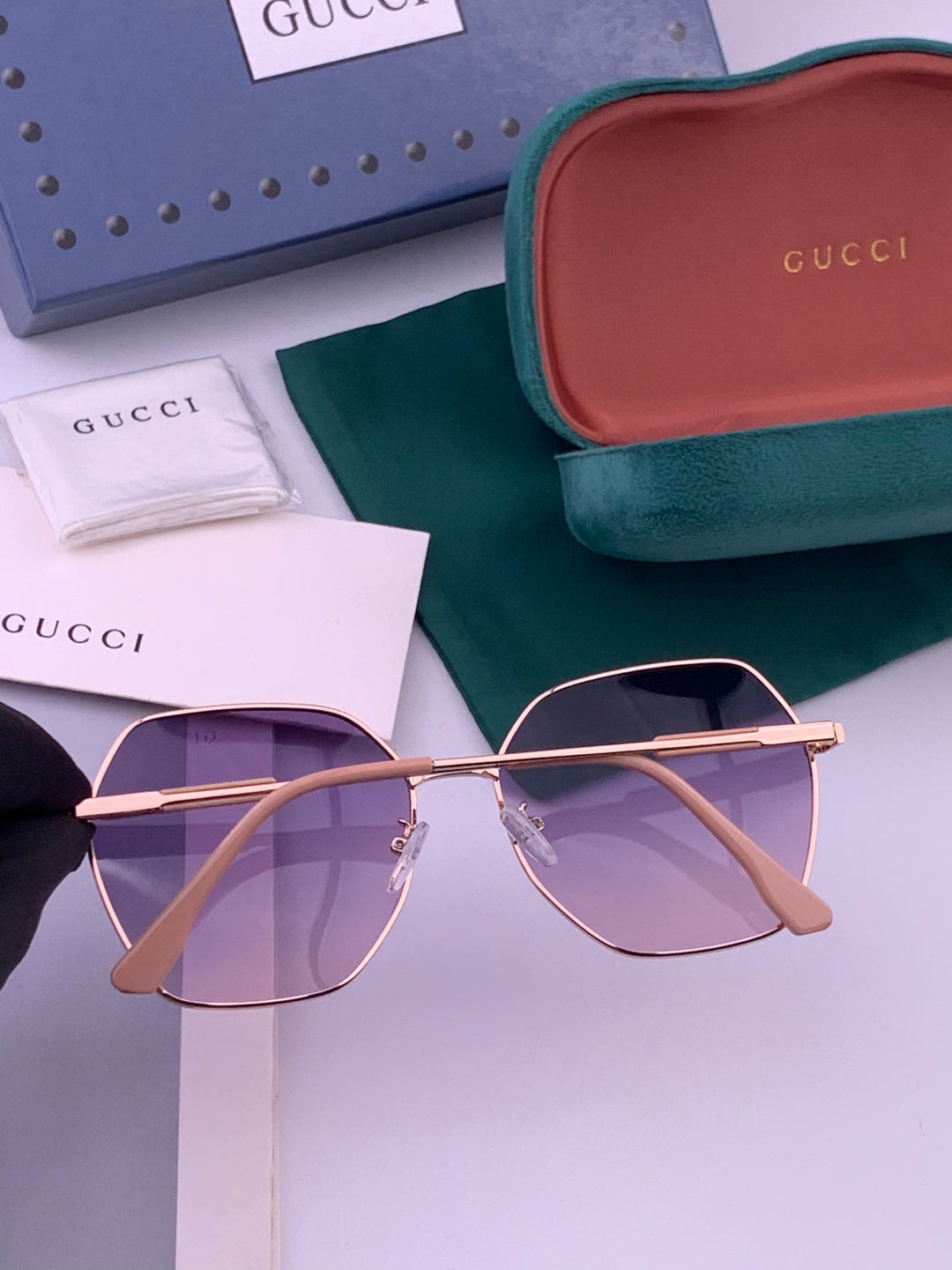 Gucci G9822 Polarized Oversized Brown Lens Sunglasses for Men & Women - 431344 - detail image 6
