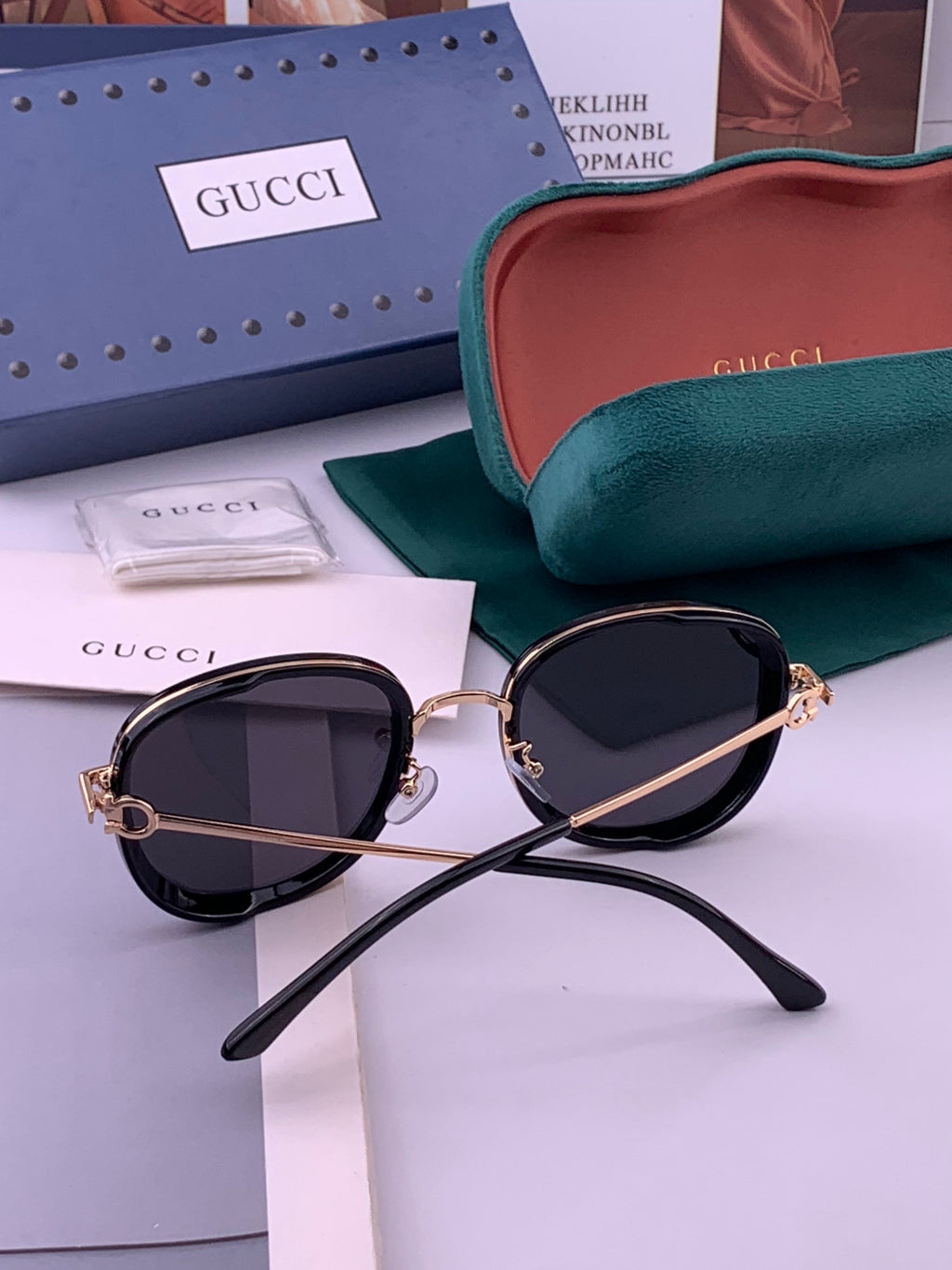 Gucci G9680 Polarized Fashion Black Lens Sunglasses for Men & Women - 431347 - detail image 5
