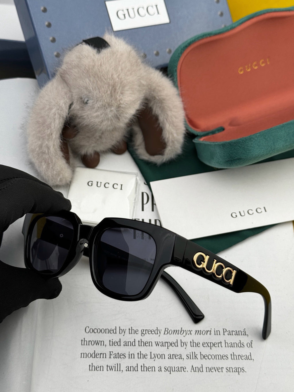 Gucci G1232 Square Black Lens Sunglasses for Men & Women - 431349 - detail image 2