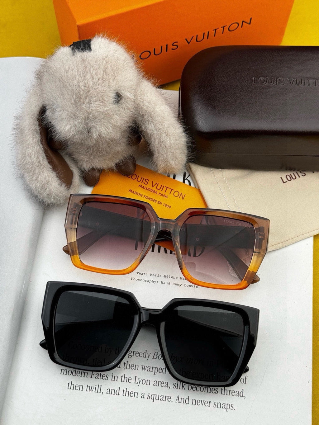 Louis Vuitton L6133 Square Red Lens Sunglasses for Women - 431163 - detail image 7