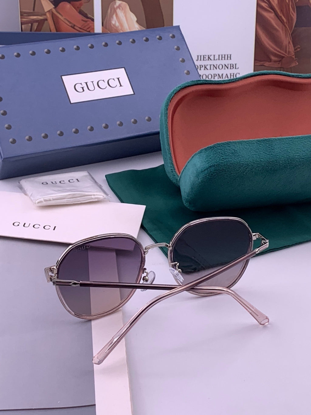 Gucci G3825 Polarized Square Red Lens Sunglasses for Women - 431351 - detail image 4