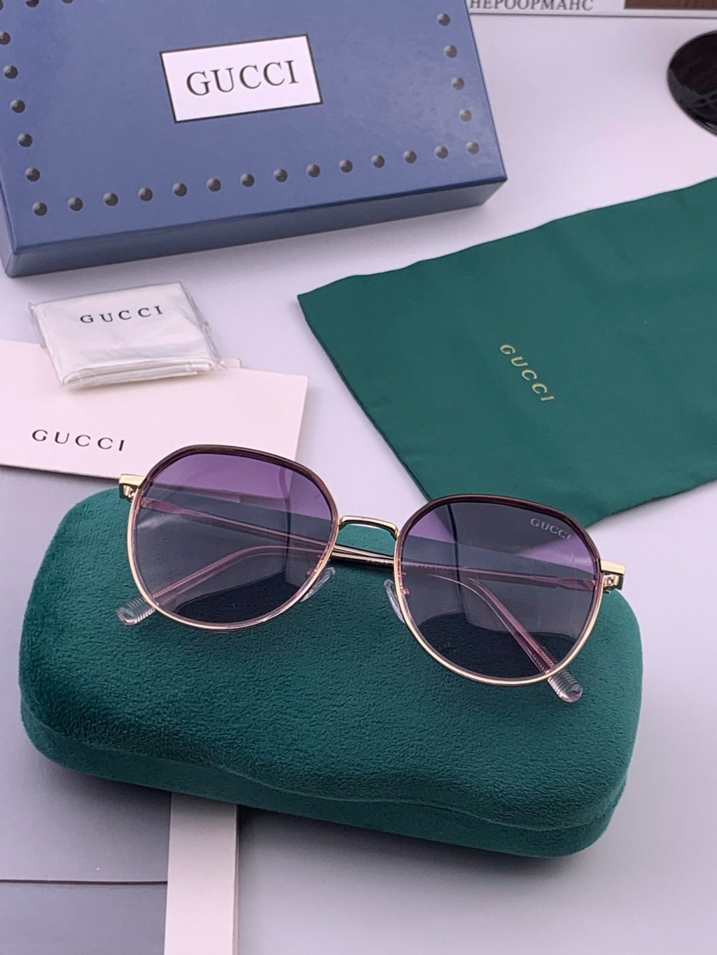 Gucci G3825 Polarized Square Red Lens Sunglasses for Women - 431353 - detail image 7