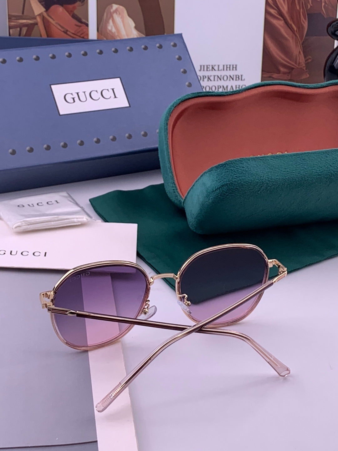 Gucci G3825 Polarized Square Red Lens Sunglasses for Women - 431353 - detail image 4