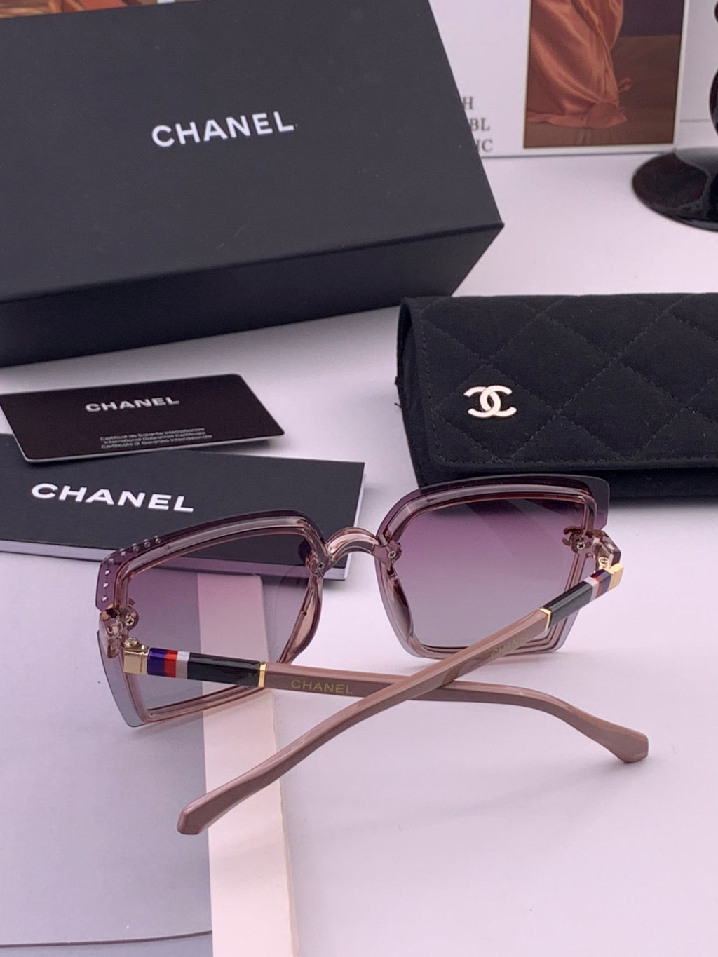 Chanel CH026 Square Brown Lens Sunglasses for Men & Women - 431580 - detail image 6